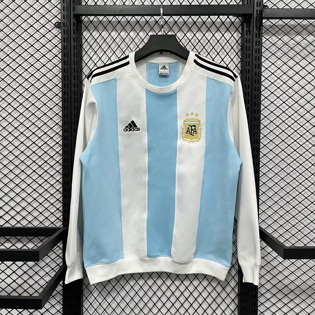 AAA Quality Argentina 25/26 Sweater - White/Blue